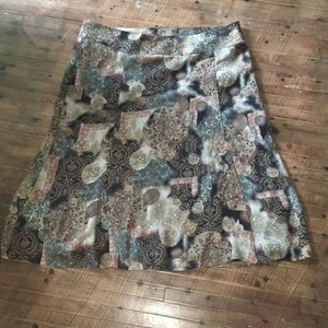 CJ Banks 18W brown fit and flare skirt